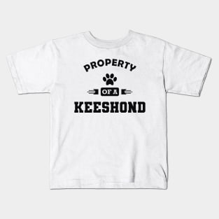 Keeshond dog - Property of a keeshond Kids T-Shirt